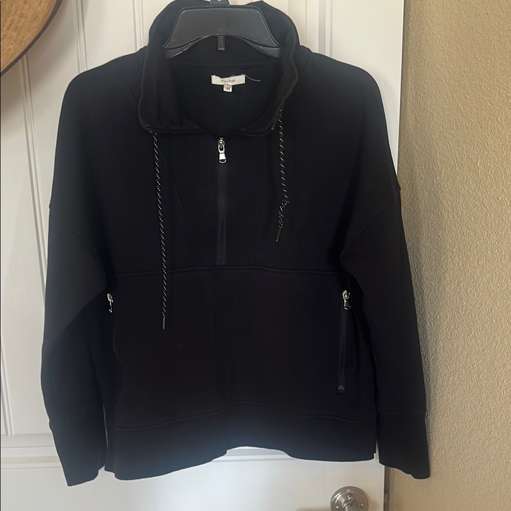 Black Half-Zip Pullover